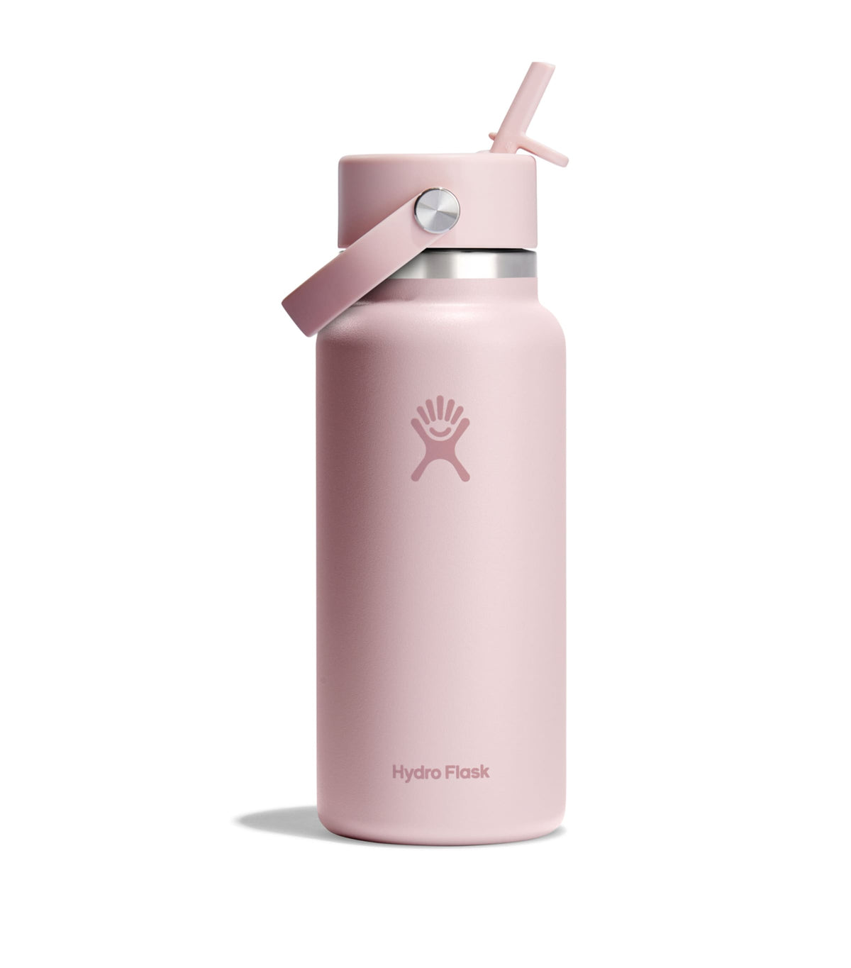 Hydro Flask wide mouth water bottle with flex straw cap 946ml, UK version