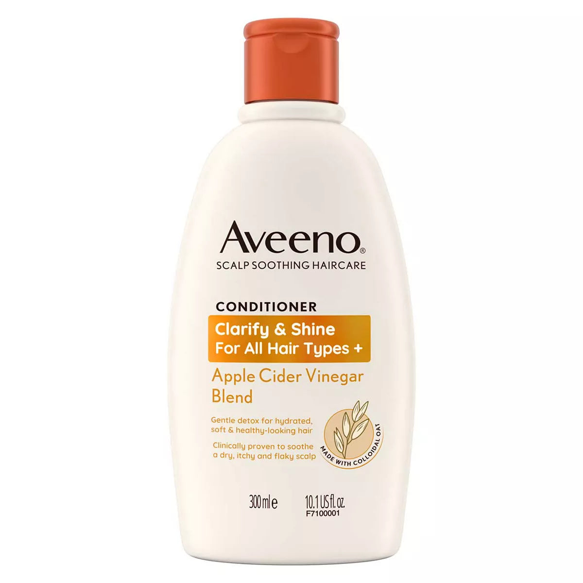Aveeno Haircare Clarify and Shine+ Apple Cider Vinegar Conditioner 300ml - McGrocer