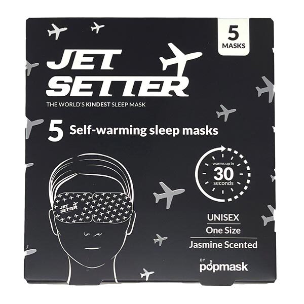 Popmask Jet Setter Eye Mask 5 Pack, imported from the UK