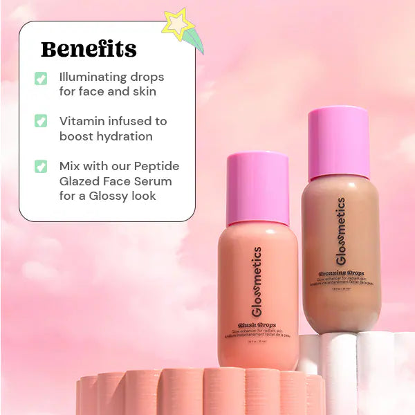 DNR GLOSSMETICS Bronzing and Blush Drops Kit - British product