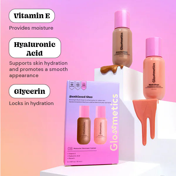 DNR GLOSSMETICS Bronzing and Blush Drops Kit - British product