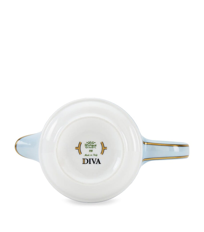 GINORI 1735 porcelain coffee pot Colonna Diva Celeste 500ml, UK version