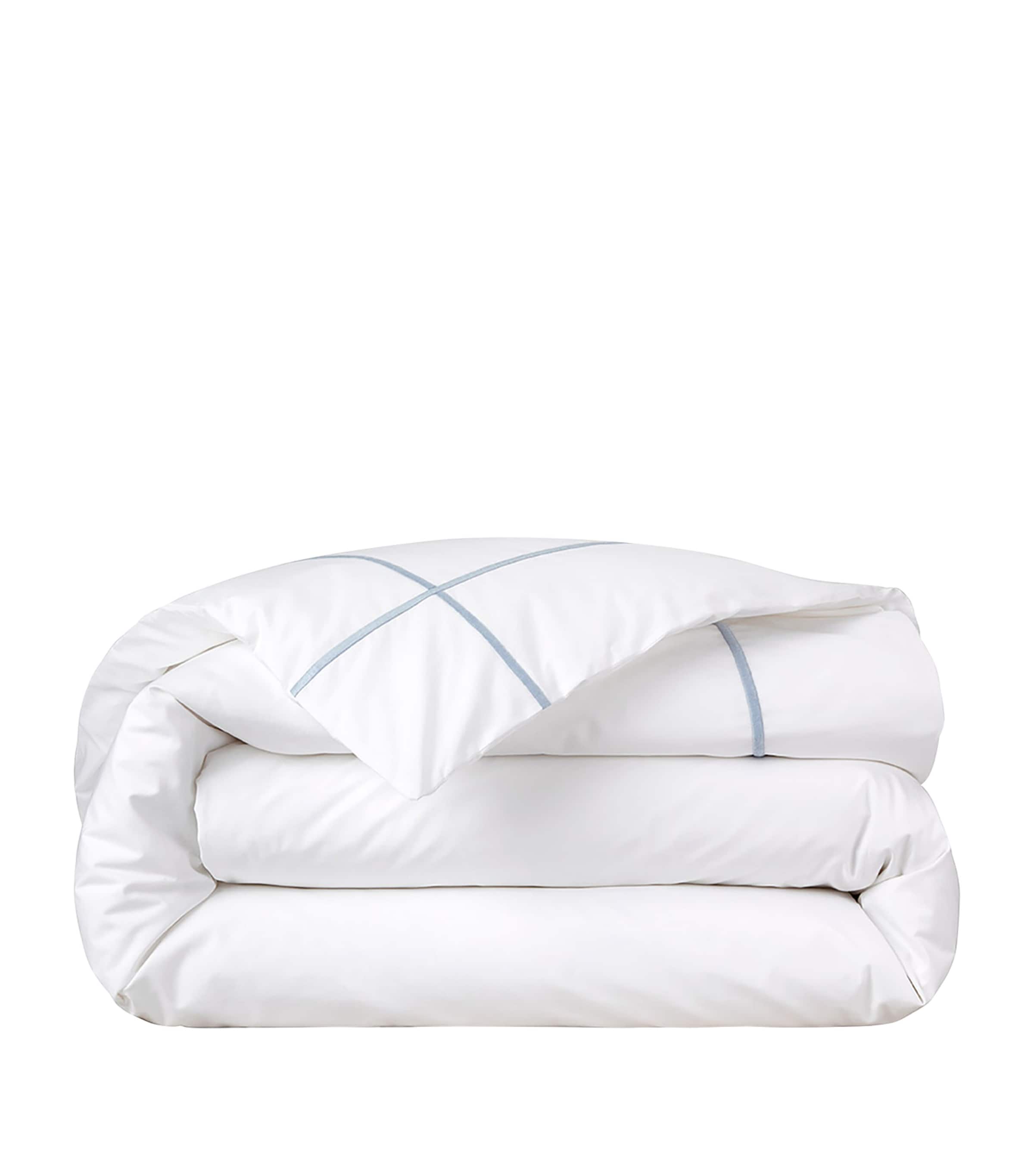 Yves Delorme Athena Celeste Super King duvet cover 260cm x 220cm (British brand)