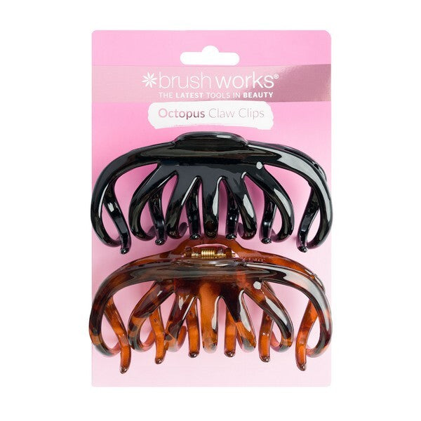 Brushworks Octopus claw clips 2 pack, imported from the UK