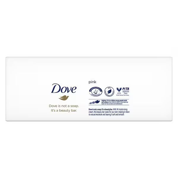 Dove pink beauty bar 6 x 90g, imported from the UK
