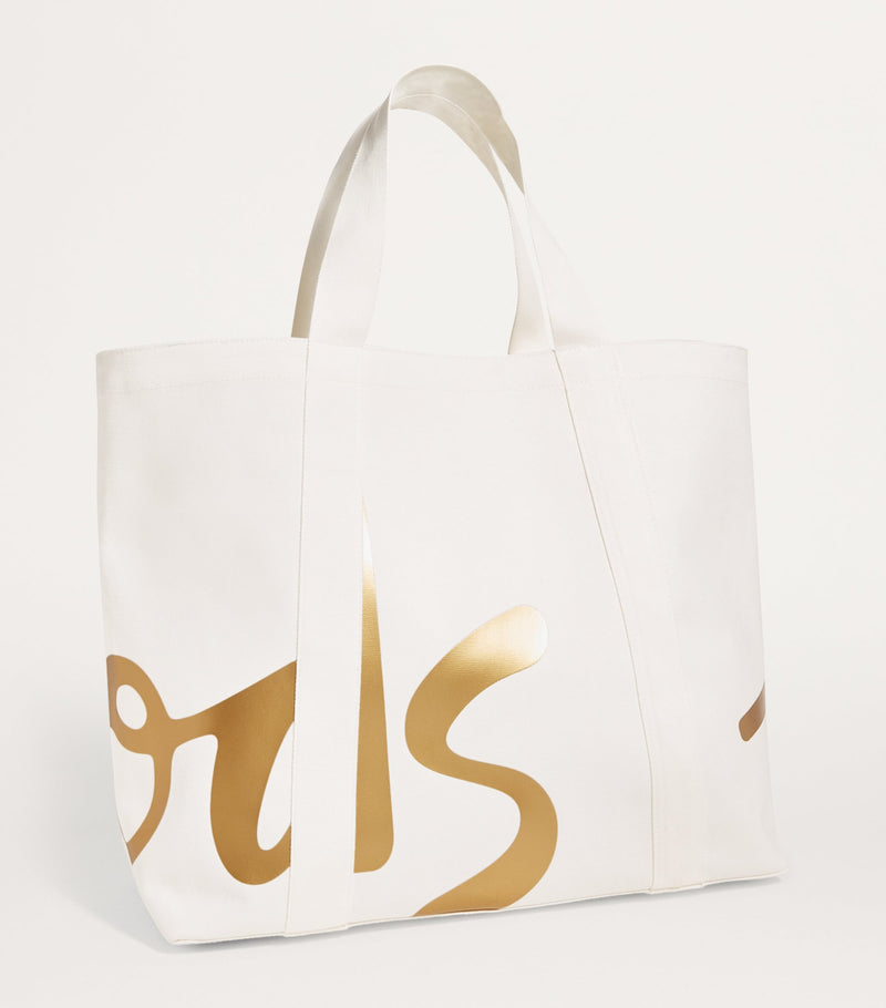 Harrods Large Cotton Logo Tote Bag