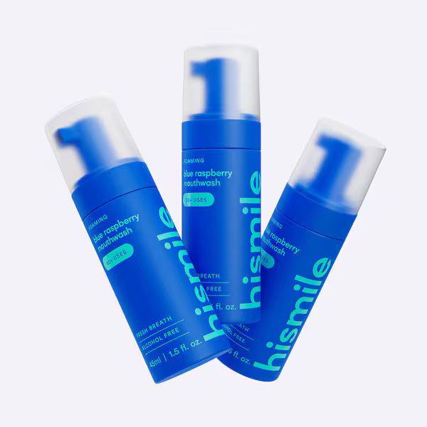 HiSmile Foam Mouthwash Blue Raspberry - British product