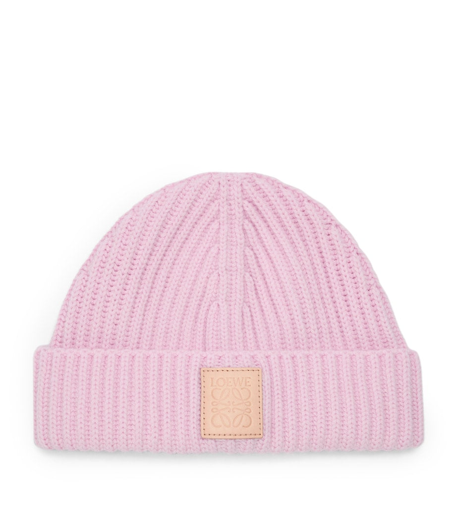 LOEWE Cashmere Ribbed Beanie hat, UK version