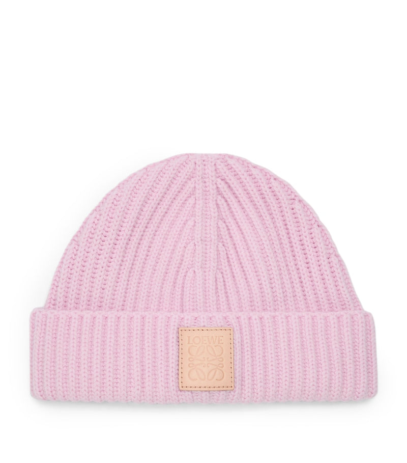 LOEWE Cashmere Ribbed Beanie hat, UK version