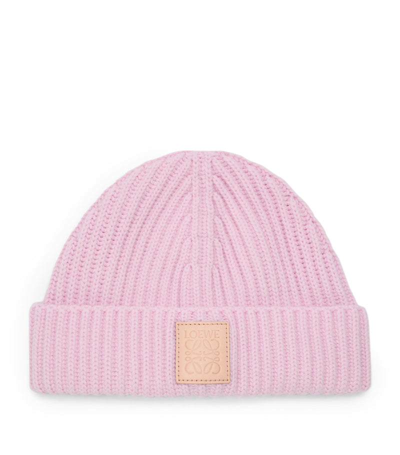 LOEWE Cashmere Ribbed Beanie hat, UK version