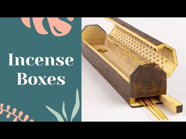 Myga wooden incense box decorative cutouts, imported from the UK