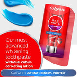 Colgate Max White Ultimate Renewal toothpaste 75ml - British product