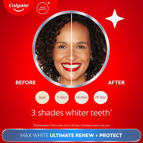 Colgate Max White Ultimate Renewal toothpaste 75ml - British product