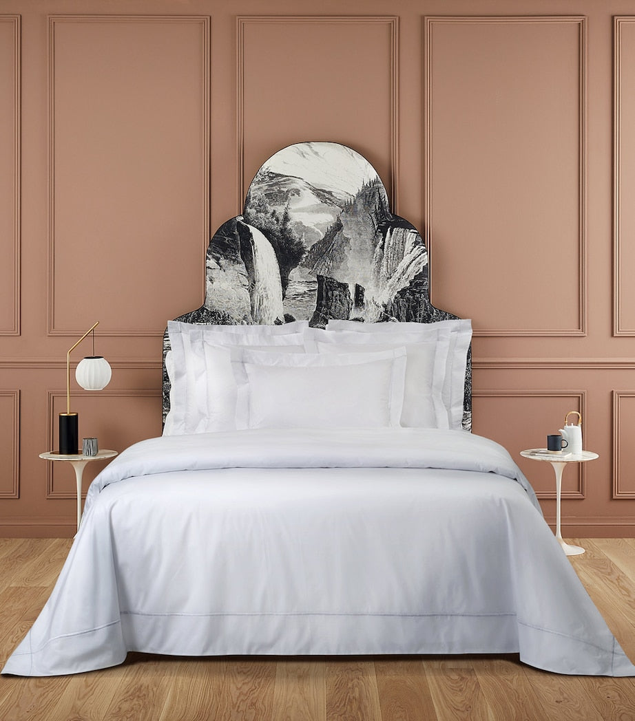 Yves Delorme Athena Blanc Super King duvet cover 260cm x 220cm (British brand)