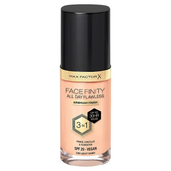 Max Factor Facefinity Foundation Light Ivory, imported from the UK