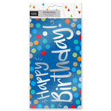 George Home Happy Birthday Blue Foil Banner - McGrocer