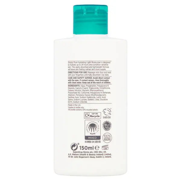 DNR Simply Pure Hydrating Light Moisturiser 150 ml - British product
