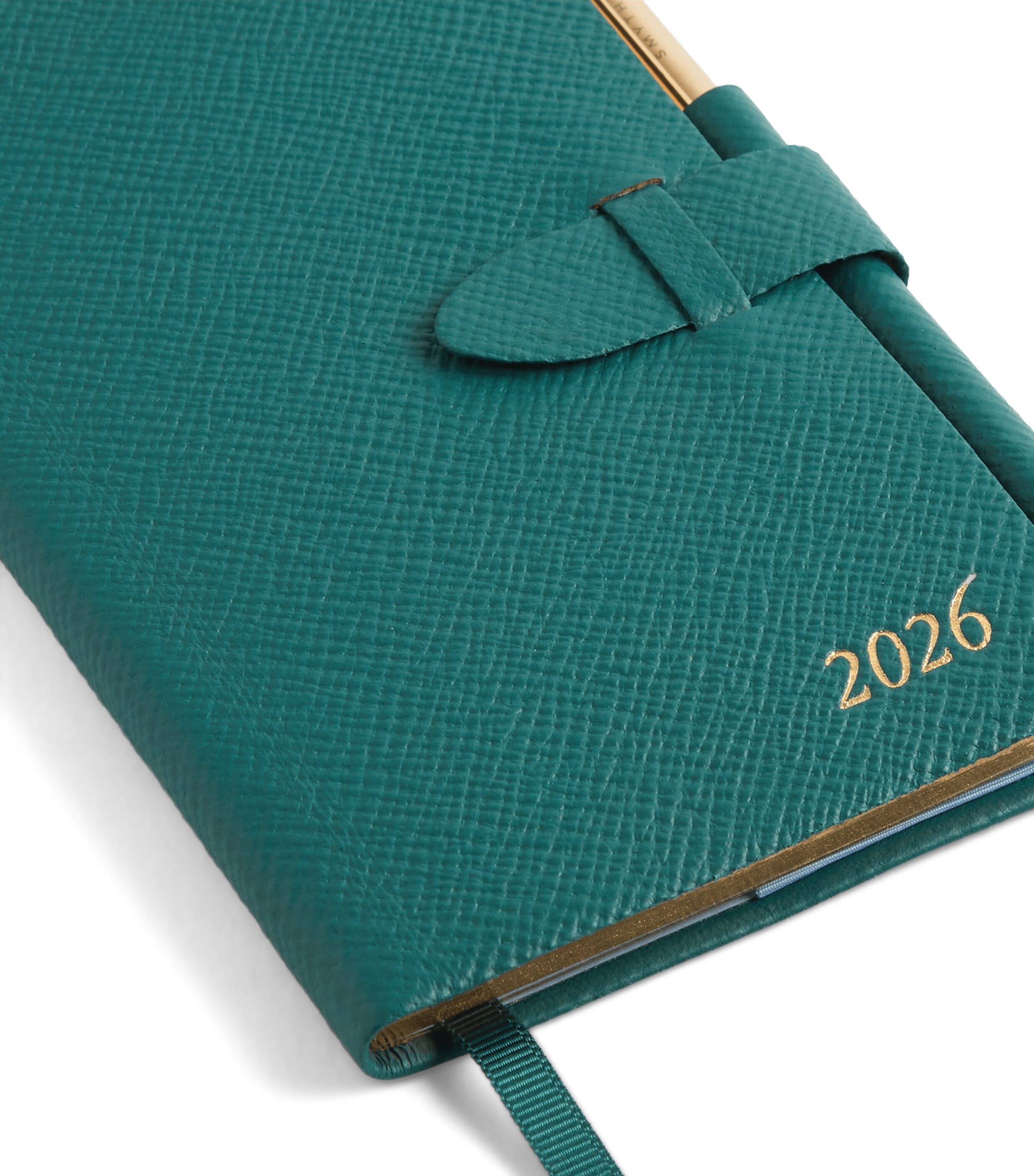Smythson Panama Leather 2026 diary with pencil (British brand)