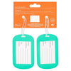Solait luggage tag set of 2 PVC tags (British brand)
