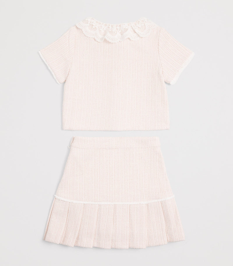Patachou children's tweed top and skirt set for ages 3-14, imported from the UK