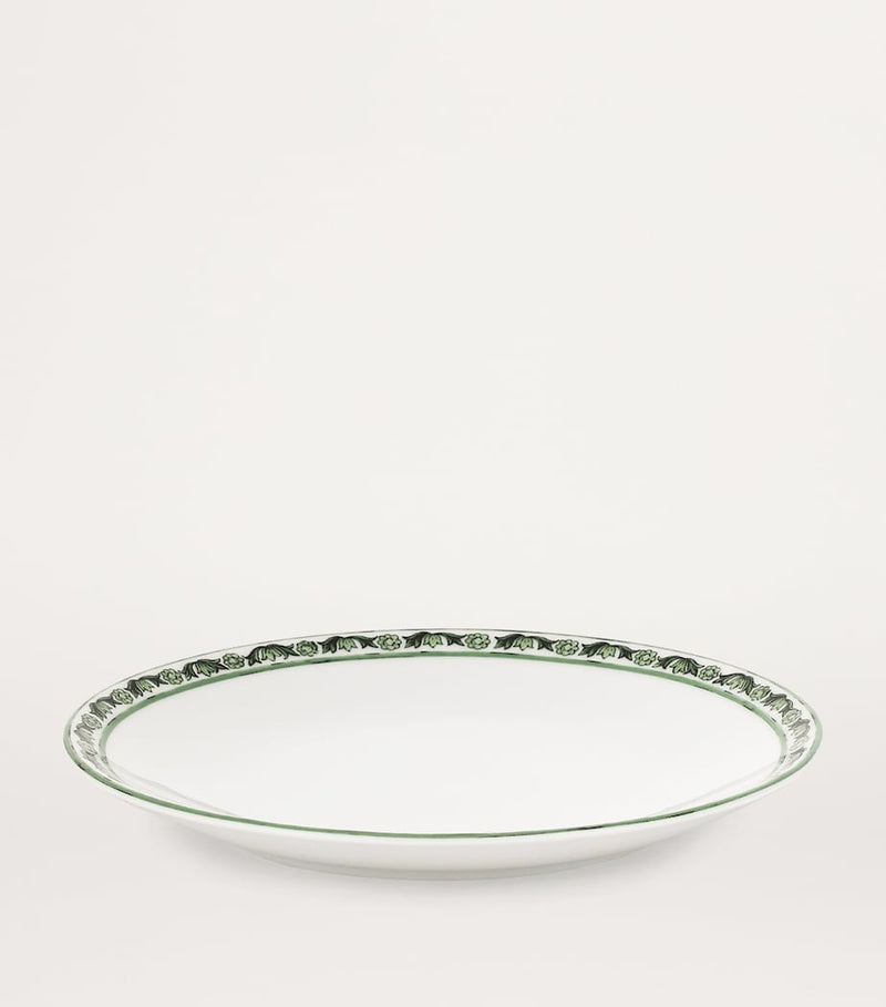 Dolce&Gabbana Casa soup plate set in Verde Maiolica porcelain, 20cm diameter - British product