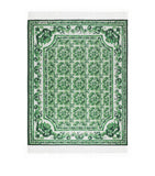 Dolce&Gabbana Casa Cashmere Verde Maiolica Fringe Throw (140cm x 180cm)