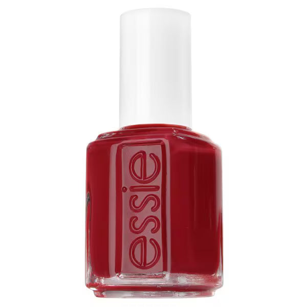 essie A-List Dark Red Nail Polish bottle, UK version