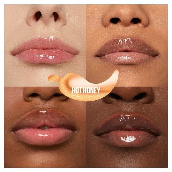 Maybelline Lifter Plump Lip Gloss 008 Hot Honey, imported from the UK