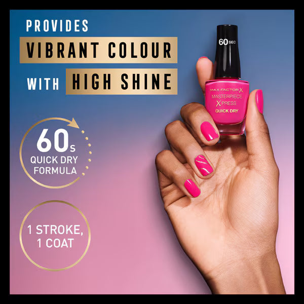Max Factor Nail Polish Hot Hibiscus 250 8ml, imported from the UK