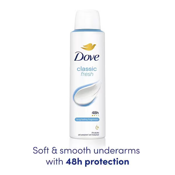 Dove Classic Fresh deodorant 150ml - British product