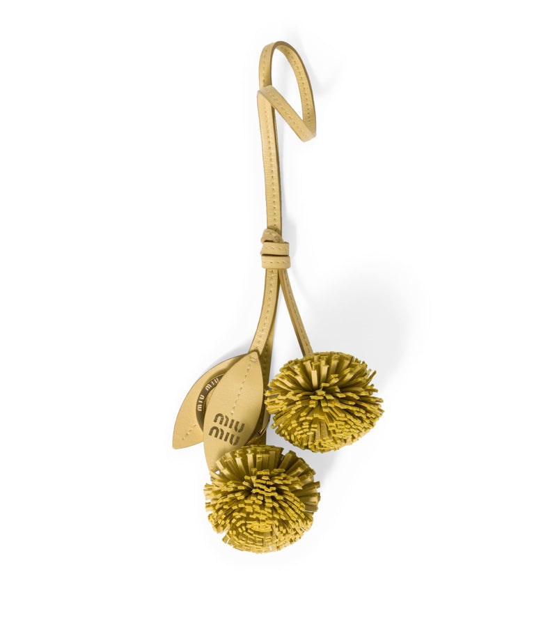 Miu Miu leather dandelion keychain, imported from the UK