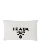 Prada Sheepskin Logo Pillow 50cm x 30cm, imported from the UK