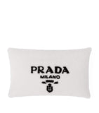 Prada Sheepskin Logo Pillow 50cm x 30cm, imported from the UK