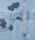 Billieblush denim heart print playsuit 2-12 years - British product