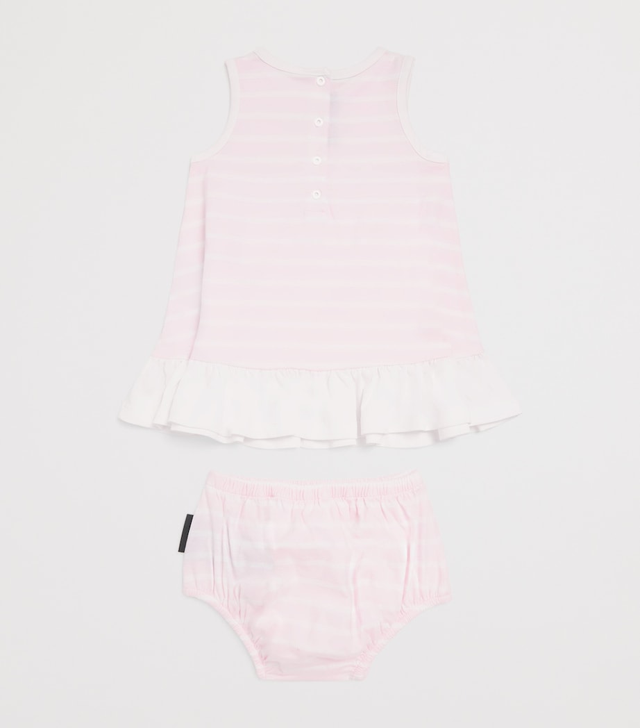 Balmain kids cotton stripe dress and bloomers set 6-36 months - British product