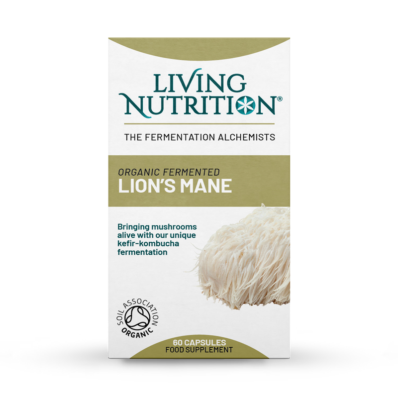 Living Nutrition Organic Fermented Lion's Mane 60 Capsules
