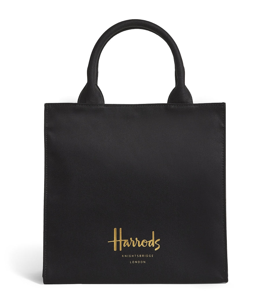 Harrods small cotton logo tote bag, UK version