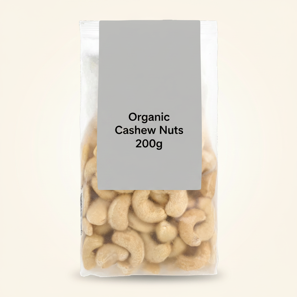 Holland Barrett organic cashew nuts 200g, UK version