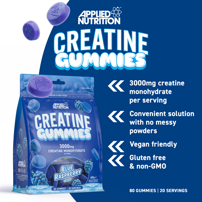Applied Nutrition Creatine Gummies Blue Raspberry 400g