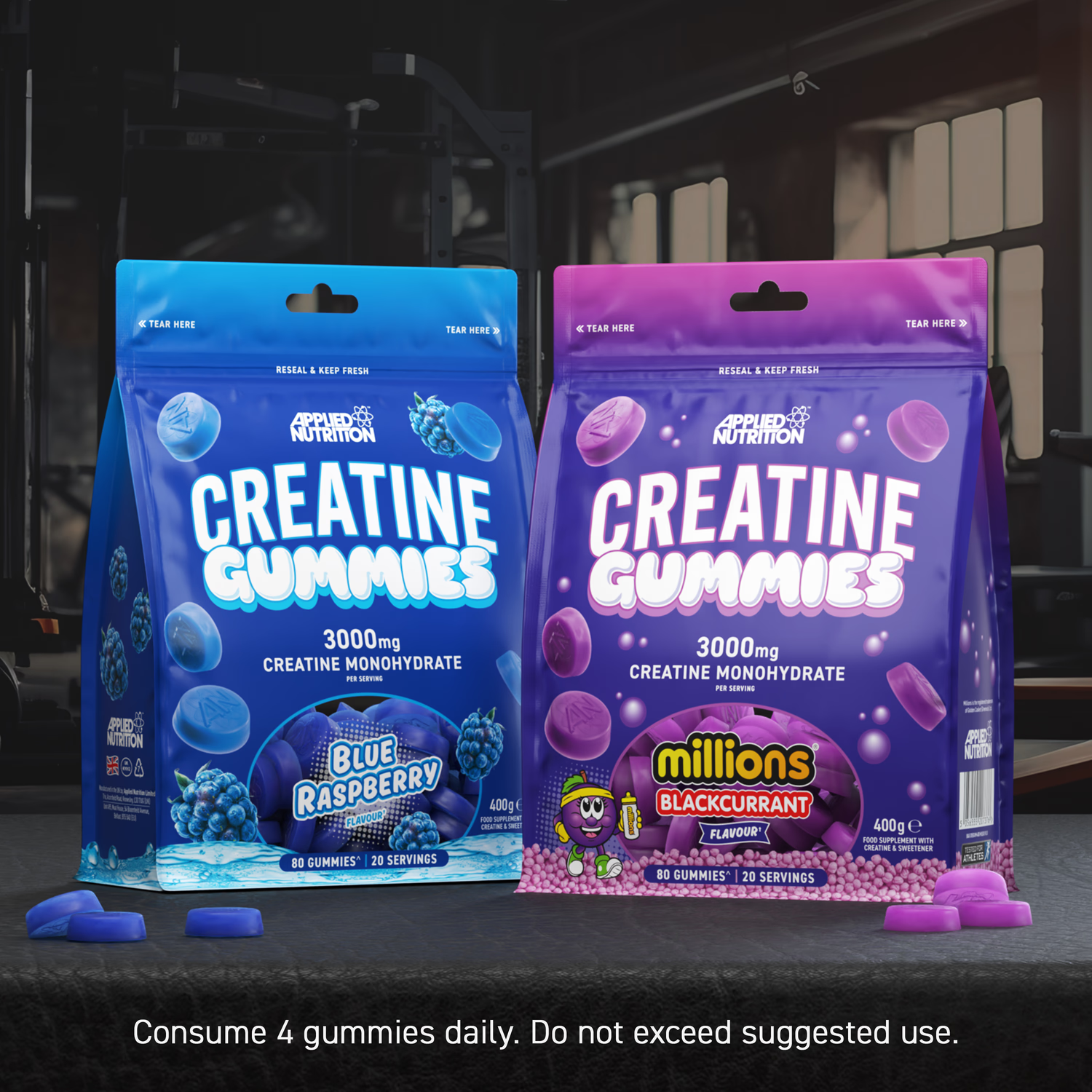 Applied Nutrition Creatine Gummies Blue Raspberry 400g