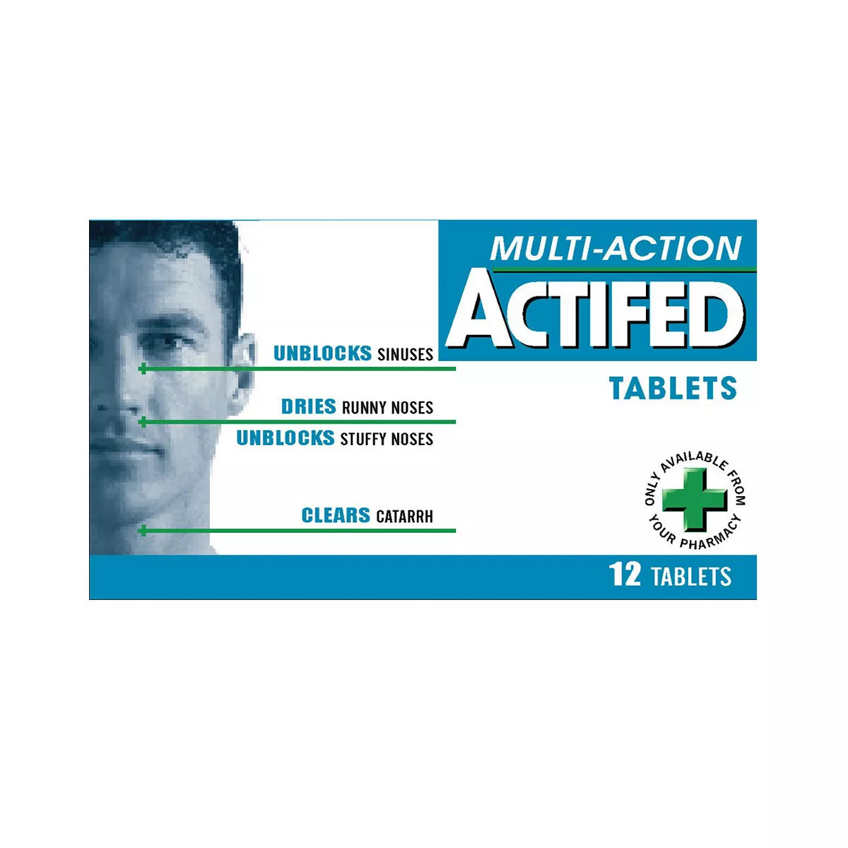 Actifed Multi-Action Tablets  - 12 Tablets - McGrocer