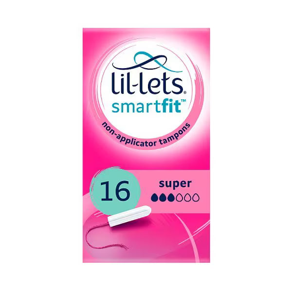 Lil-Lets non-applicator super tampons 16 pack, UK version
