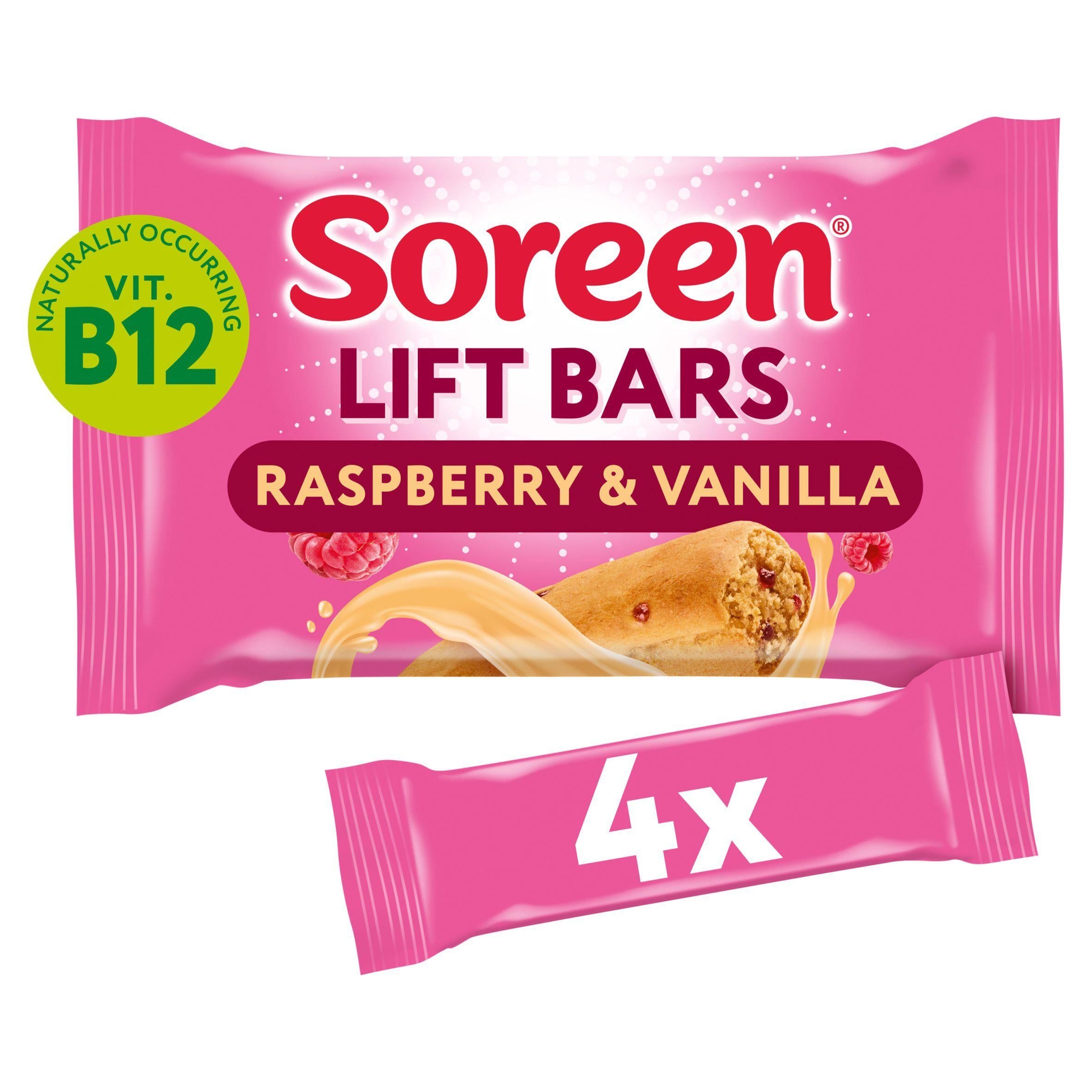 Soreen Lift Bars Raspberry &amp; Vanilla x4