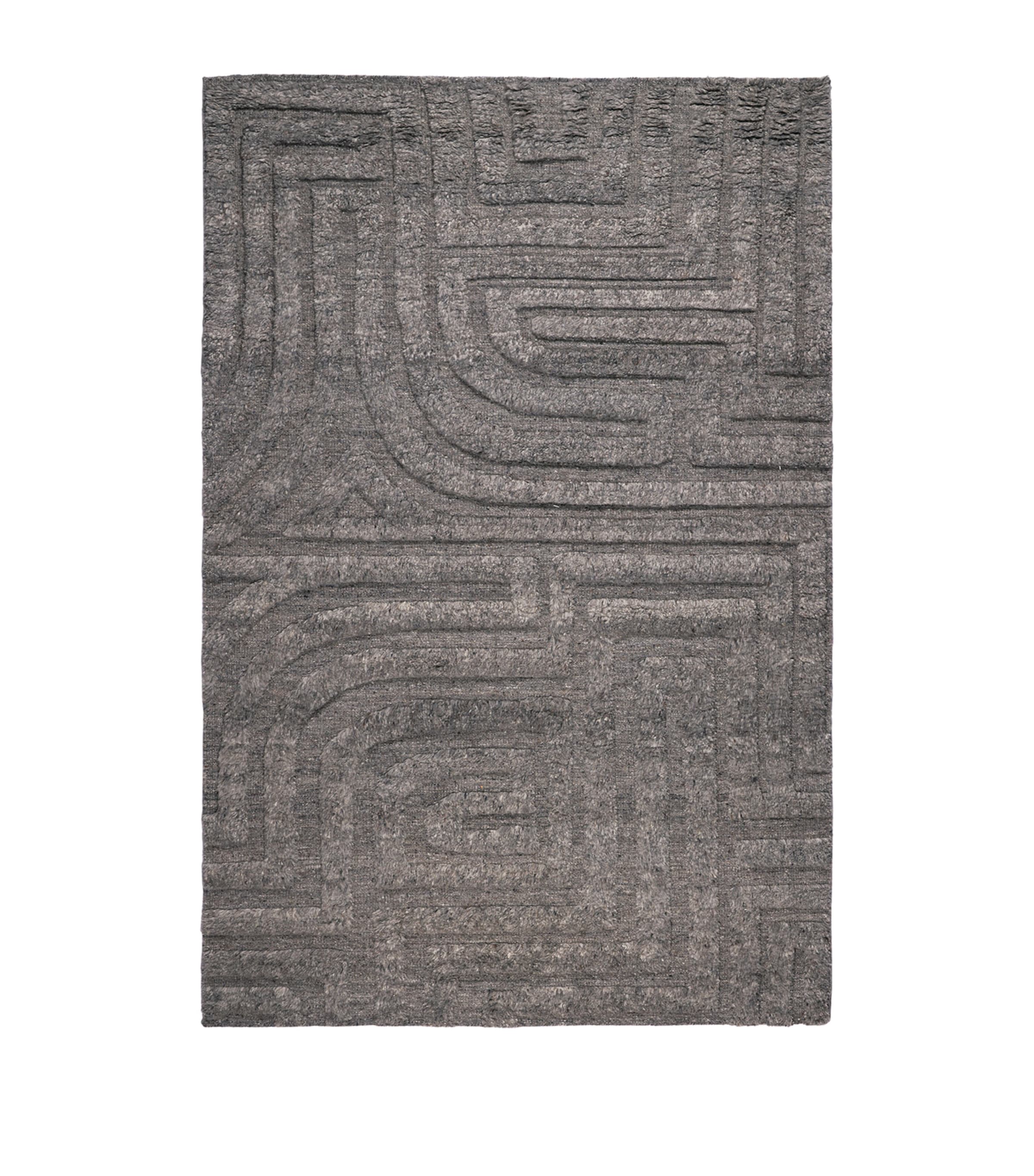 The Rug Company wool Folk Slate rug 2.74m x 1.83m (British brand)