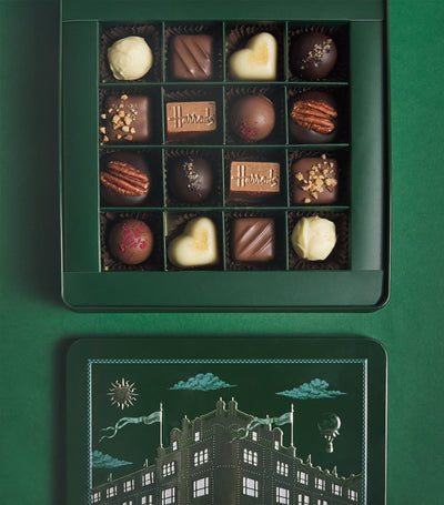 Hand-decorated Chocolate Truffle Selection Box with Assorted Fillings 205g