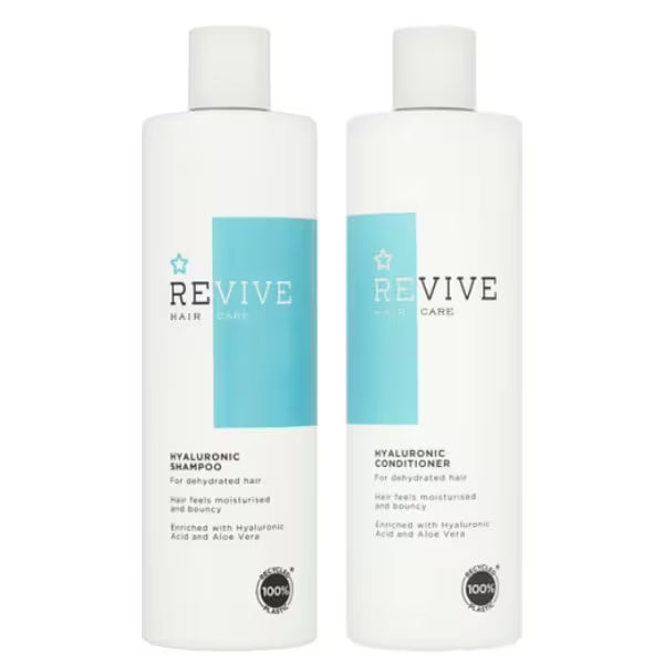 Revive Hyaluronic Shampoo & Conditioner Bundle 400ml, imported from the UK