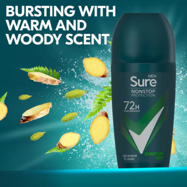 Sure Men Quantum Dry roll-on antiperspirant 50ml (British brand)