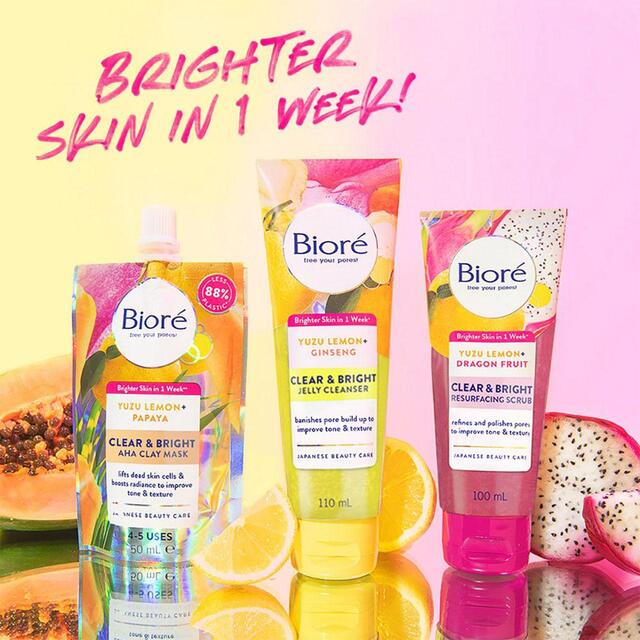 Biore Clear & Bright Brightening Jelly Cleanser   110ml - McGrocer