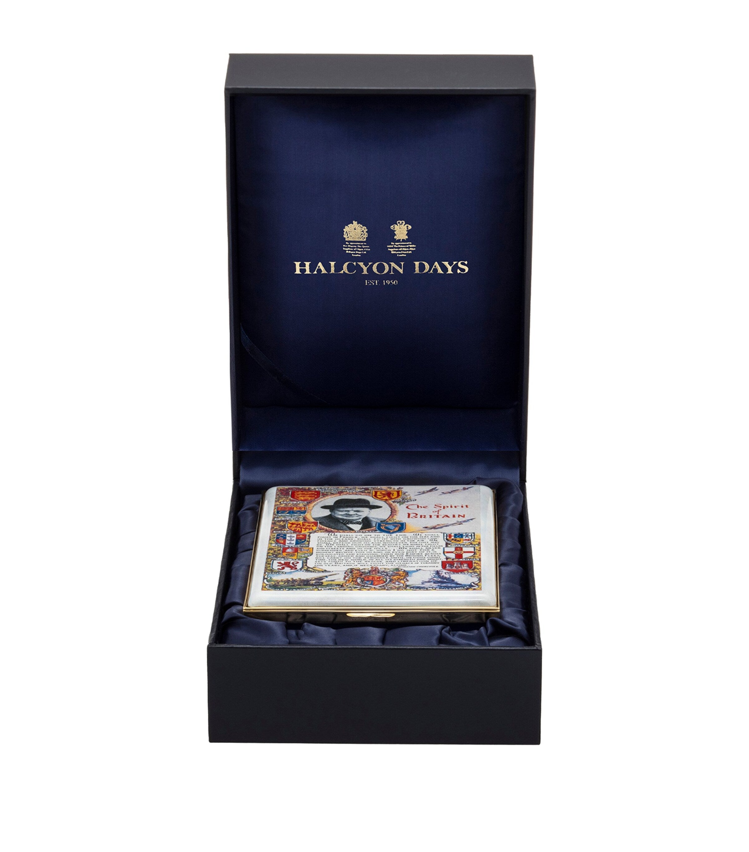 Halcyon Days Enamel Sir Winston Churchill Box