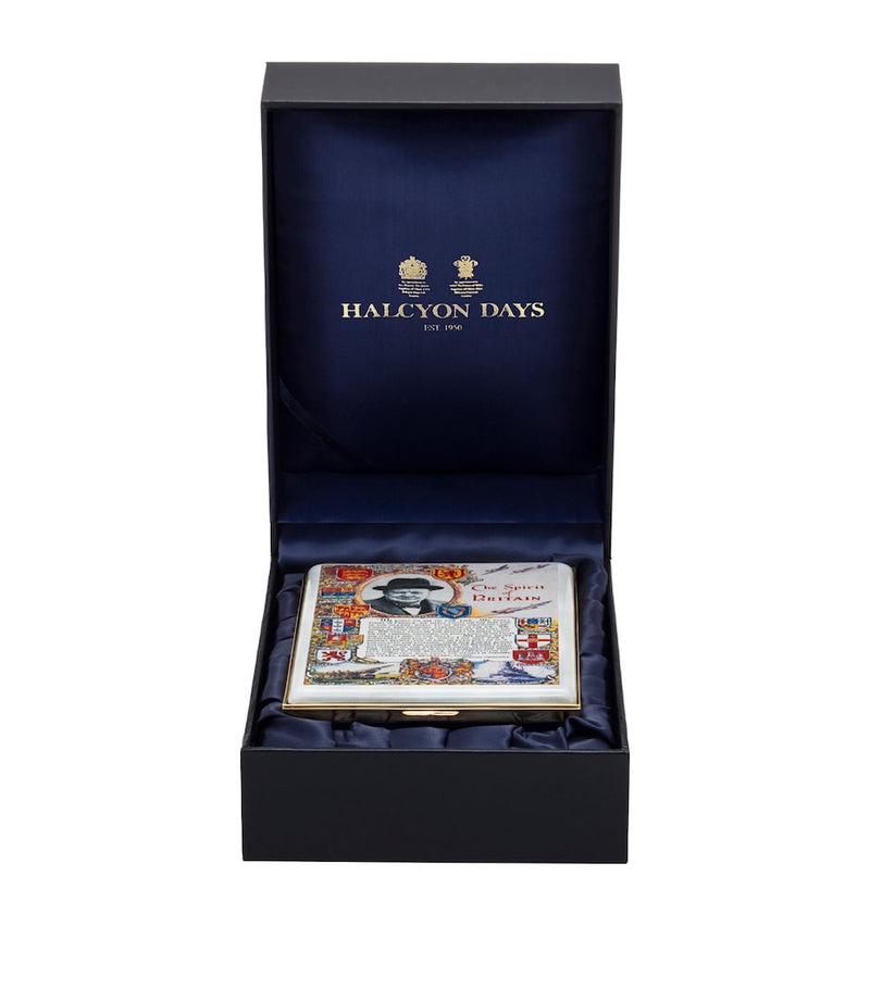 Halcyon Days Enamel Sir Winston Churchill Box
